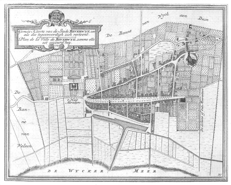 Afbeelding Beverwijk Gemete Kaerte 1729