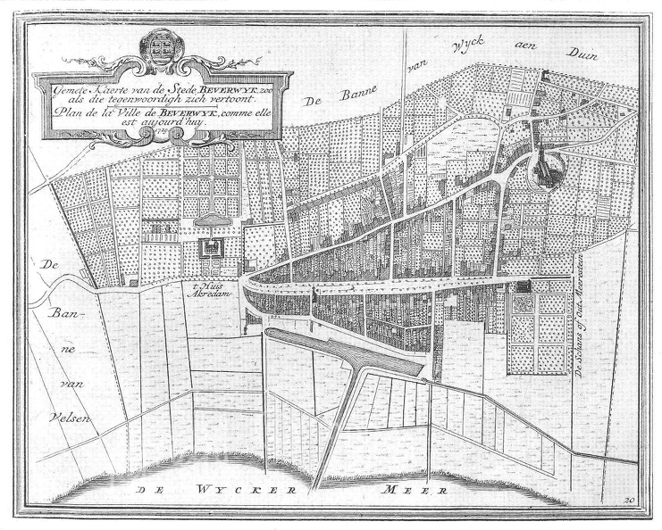 Afbeelding Beverwijk Gemete Kaerte 1729